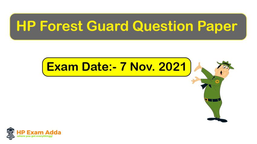 HP Forest Guard Question Paper