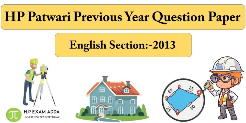 HP Patwari Previous Year Question Paper