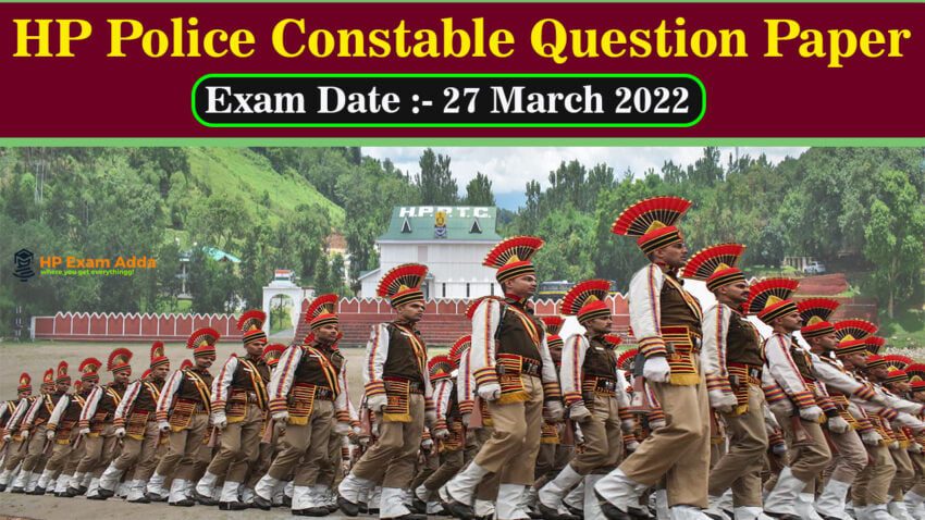 HP Police Constable Previous Year Question Paper