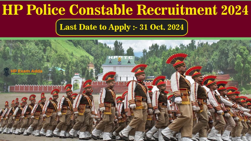 HP Police Constable Recruitment Exam 2024 Notification