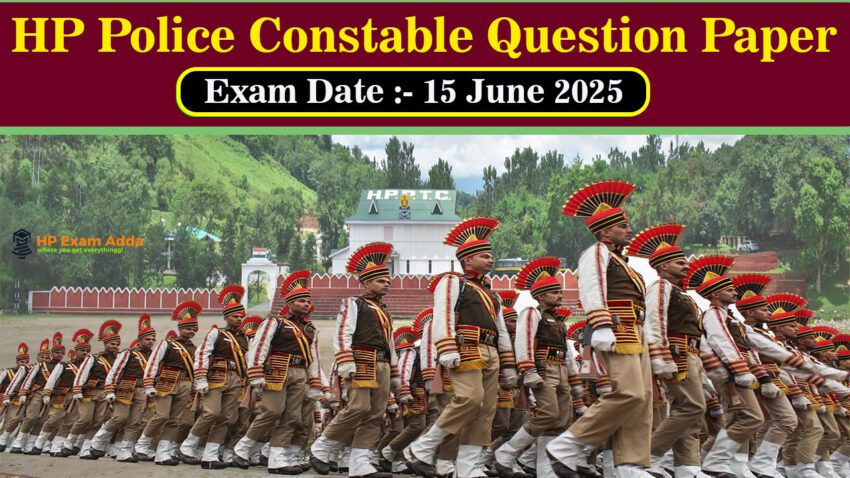 HP Police Constable Question Paper 2025